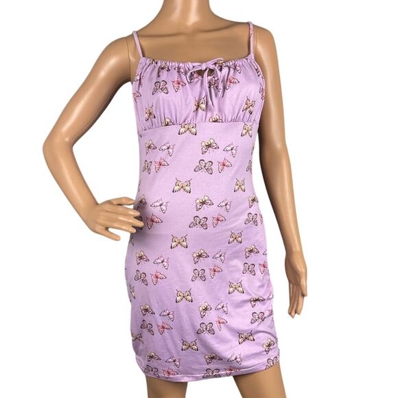Y2k Coco and Shay Women’s Butterfly Slip Dress Milkmaid Lilac Size M - Picture 1 of 7